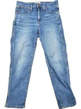 Madewell Jeans Mid Rise Stovepipe Women's Size 28 Stretch Denim 26" Inseam